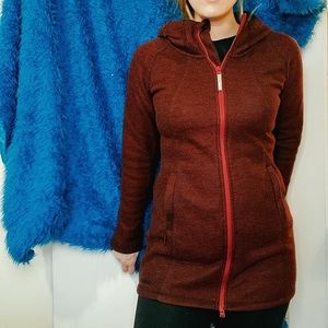 BENCH Burgundy Sweater / Jacket (long style) Sz Lrg